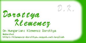 dorottya klemencz business card